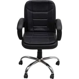 Sunview Dyanamic Medium Back Leatherette Black Office Chair (Pack of 2)-image-23