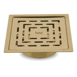 Ruhe Sapphire 5x5 inch Stainless Steel 304 Yellow Gold PVD Coating Square Flat Cut Floor Drain, 16-0322-07-picture-10