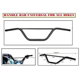 AOW RD350 (with Mounting Rod) Black Handlebar (Black) Universal for Honda CBR 650F-14