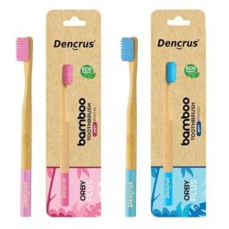 Dencrus Orby Plus Bamboo Brown Ultra Soft Toothbrush with Biodegradable &a; Compostable Handle, DENOPBTBP2 (Pack of 2)-13