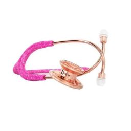 MDF MD One Limited Edition Fairy Pink Glitter Rose Gold Stethoscope, MDF777PGLRG-23