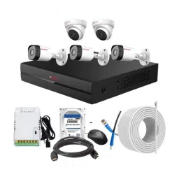 CP Plus 2.4MP Full HD Audio Indoor &a; Outdoor CCTV Combo Kit with 8Ch DVR, 3 Bullet 2 Dome Camera, 8Ch SMPS, 70m Cable, 2TB HDD &a; Connector-37