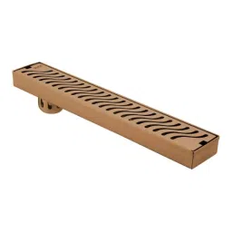 Ruhe 32x3 inch Stainless Steel 304 Rose Gold PVD Coated Wave Shower Drain Channel, 16-0123-04-picture-38