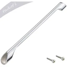 Aquieen 160mm Malleable Chrome Matte Wardrobe Cabinet Pull Handle, KL-714-160-CP (Pack of 2)-picture-8