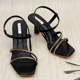 ELLE Women Black Wedge Embellished Pumps-picture-47