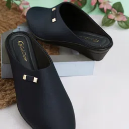 Get Glamr Suede Wedge Mules-25