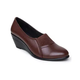 VALIOSAA Brown Work Wedge Pumps-picture-32