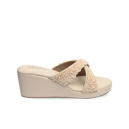 Chere Embellished Open Toe Wedge Heels image 4