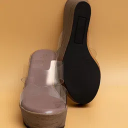 Dapper Feet-Fancy Nancy Open Toe Wedge Heels image 4
