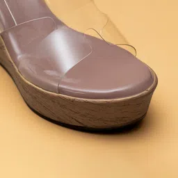 Dapper Feet-Fancy Nancy Open Toe Wedge Heels image 2
