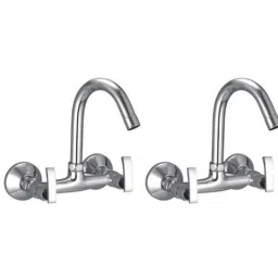 Drizzle Soft 2 Pcs Brass Chrome Finish Silver Sink Mixer Set, ASKMIXSOFT2-image-19