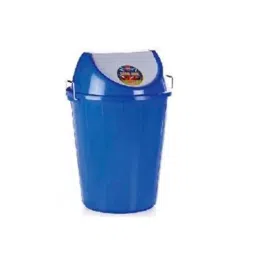 Aristo 80L Plastic Blue Cylindrical Plastic Waste Bin with Swing Lid-picture-3