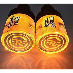 AOW (Orange) Handle Bar End Dual Led Crystal Side Indicator Lights for Royal Enfield Models K-6.28(Set of 2)-7