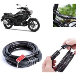 Auto Pearl PVC &a; Plastic Black Combination Cable Lock for intruder 150-picture-24