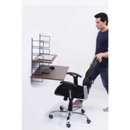 Fitizen Zen Wood Black &a; Brown Height Adjustable Wall Table, FITI-153-BB-6