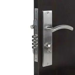Handle Waala MG1102-OSK 10 inch 60mm Stainless Steel Silver Cylindrical Plate One Side Key Mortise Door Lock Set-picture-41