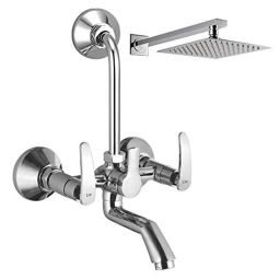 ZAP ARMX304 Brass Chrome Finish Wall Mixer with Overhead Shower System Set-picture-39