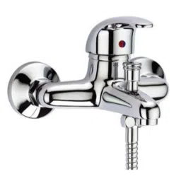 Drizzle 2 in 1 Brass Chrome Finish Silver Single Lever Wall Mixer, ALEVERWMIX-picture-31