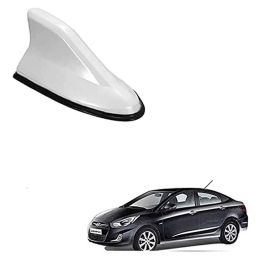 Auto Pearl ABS White Universal Replacement Shark Fin Car Roof Antenna For Hyundai Verna Fluidic-image-24