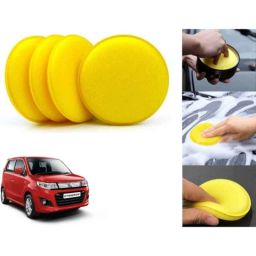 Auto Pearl Polyurethane Beige Washing &a; Waxing Polish Foam Sponge for WagonR Stingray 2013-2017 (Pack of 4)-picture-9