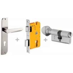 Dorset ML Series Amy 60mm Stainless Steel Silver Chrome Finish Door Handle Lock Set with Knob &a; Key, ML AMY-picture-39