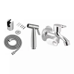Fastgear Triangle Stainless Steel Silver Chrome Finish Health Faucet Set, FG1033-image-10