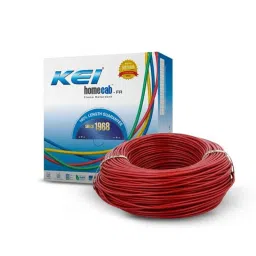 KEI 10 Sqmm Single Core Homecab FR Red Copper Unsheathed Flexible Cable, Length: 90 m-image-89