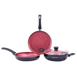 Wonderchef 4 Pcs Red &a; Black Aluminium Sigma Non Stick Induction Bottom Cookware Set, 63153764-picture-37