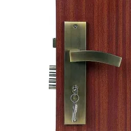 Handle Waala LB10002 10 inch 60mm Stainless Steel Antique Brass Finish Cylindrical Plate Both Side Key Mortise Door Lock Set-picture-26