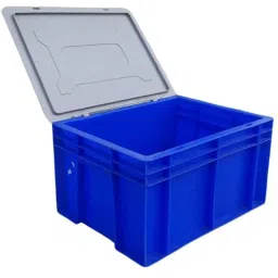 Singhal 400x300x200mm Plastic Blue Multipurpose Storage Crate with Lid-image-11