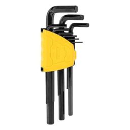 Deli DL231209H 9 Pcs Chrome Vanadium Steel Black Long Flat End Hex Key Set-8