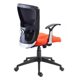 HUMAN METHOD VIBE MB-ELITE Medium Back Nylon Black &a; Orange Executive Chair with Adjustable Lumber Support-image-4