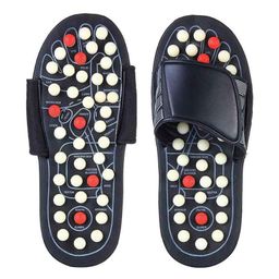 Dominion Care Black Spring Acupressure &a; Magnetic Therapy Accu Paduka Slippers for Full Body Blood Circulation, Size: 7-32