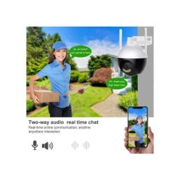 Power Pixel 5MP 4K FHD Wi-Fi Outdoor PTZ Security Camera with 360 degree Video Coverage, Two-Way Audio Talk &a; Colored Night Vision image 5