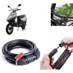 Auto Pearl PVC &a; Plastic Black Combination Cable Lock for Electric Flash BS6, 613-picture-2