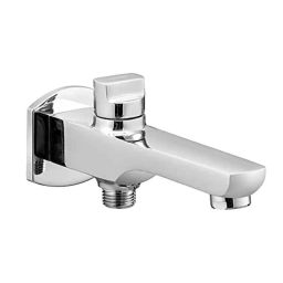 Aquieen Zura Brass Chrome Wall Mounted Tipton Spout with Wall Flange-image-42