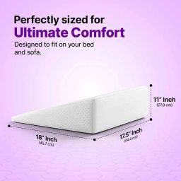 Frido 20x6.6x20 inch White Foam Wedge Back Support Cushion, FR-CBS-W1 image 5