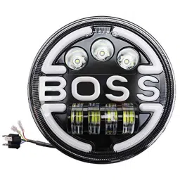 AllExtreme Ex7Wh05 7 inch Full Ring Round White Led Headlight With Hi/Low Beam Multicolor Angel Eye Lamp Compatible With Royal Enfield Bullet, Harley Davidson Jeep Wrangler (75W)-14