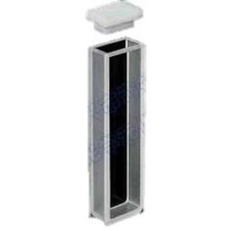 Lab Junction 2 Pcs 5mm 1.7ml White Wall Micro Quartz Cuvette Set with Lid, LJ-2371(C)-0