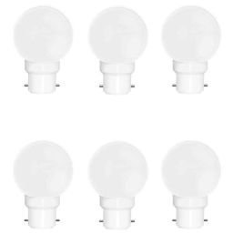 Fybros Nuit 0.5W Polycarbonate White Round LED Bulb, FLS5441F (Pack of 6)-13