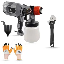 Hillgrove 550W 0.8 Litre Plastic DIY HVLP Paint Sprayer Gun with Gloves &a; 8 inch Adjustable Wrench, HGCM1287-image-68