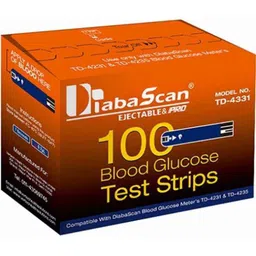 Diabascan 100 Glucometer Strips, TD-4331, Measurement Range: 20-600-image-5