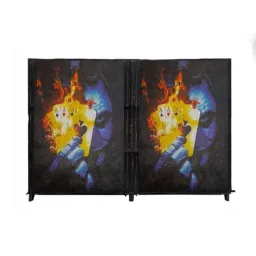 Urban Choice 10 Shelves Metal Frame Blue Unique Joker Print Modular Shoe Rack with 100 GSM Fabric-picture-6