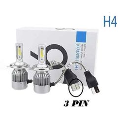 AOW C6 H4 LED Headlight Bulbs All in One Compact Design 36W/3800LM LED Headlight Conversion Kit -Pack of 2 for Extremely Bright White Light Universal for All Bikes T-37-26