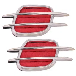 AllExtreme 2 Pcs ETCRS2B Sporty Side Fender Decorative Air Flow Vents Racing Look Universal Grill Duct Set for All Model Cars-45