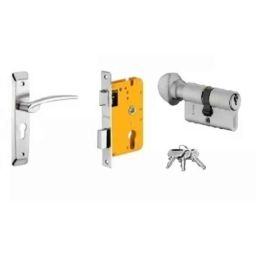 Dorset HL Series Letizia 70mm Stainless Steel Door Handle Lock Set with Knob &a; Key (Pack of 3)-image-40