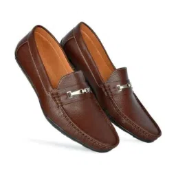 Mr Chief 808 Tikon Brown Smart Loafers for Men, Size: 9-23