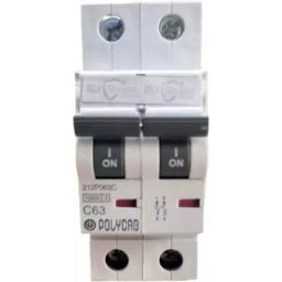 Polycab Polyshield 63A C Curve Double Pole MCB, GMM202P008 image 2