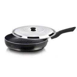 Atalso 240mm Aluminium Round Non Stick Fry Pan with Lid, AG99005 (Pack of 2)-37