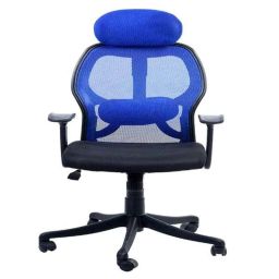 Regent Matrix Net &a; Metal High Back Black &a; Blue Mesh Chair-69
